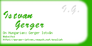istvan gerger business card