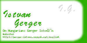 istvan gerger business card